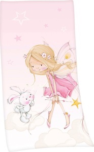 babybest®, babybest® Badetuch Little Fairy 75 x 150 cm, Young Collection 6151202516 - Little Fairy Velourstuch, 75x150 cm, 100% Baumwolle