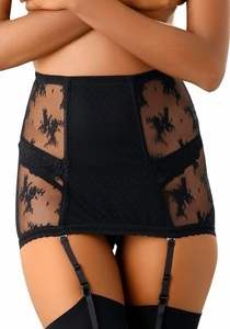 PETITE FLEUR GOLD, Petite Fleur Goldfarben Strapsgürtel, petite fleur gold Strapsgürtel mit transparenter Spitze an den Seiten, sexy Dessous, Reizwäsche