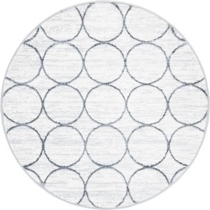 Myflair Möbel & Accessoires, Myflair Möbel & Accessoires Teppich »Titan Trellis«, rund, 13 mm Höhe, Myflair Möbel & Accessoires Teppich »Titan Trellis«, rund, 13 mm Höhe, Kurzflor, gewebt, modernes Design, Motiv Kreise