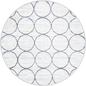 Myflair Möbel & Accessoires, Myflair Möbel & Accessoires Teppich »Titan Trellis«, rund, 13 mm Höhe, Myflair Möbel & Accessoires Teppich »Titan Trellis«, rund, 13 mm Höhe, Kurzflor, gewebt, modernes Design, Motiv Kreise