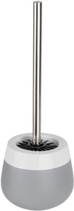 Wenko, WENKO WC-Bürstengarnitur MALTA, Wenko WC-Bürstengarnitur Malta Weiss-Grau | 38.5 × 14 cm