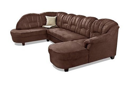 HOME AFFAIRE, Home affaire Wohnlandschaft »Budapest«, wahlweise mit Bettfunktion, Home affaire Wohnlandschaft »Budapest, viel Platz, Breite 288cm, zeitlos und elegant, U-Form« wahlweise mit Bettfunktion
