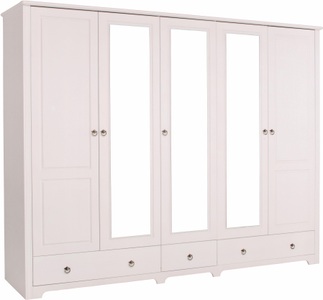 HOME AFFAIRE, Home affaire Kleiderschrank, Hugo», 2-, 3-, 4-, oder 5-trg, Home affaire Kleiderschrank »Hugo«, aus massiver Kiefer im Landhausstil, mit Spiegel