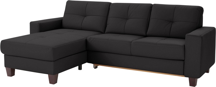 PLACES OF STYLE, Places of Style Ecksofa »Casoria«, Recamiere wahlweise mit elektrischer Relaxfunktion, 2-Sitzer-Element optional mit Vorziehsitz und Bettkasten, Bezug mit Kreuznaht, inkl. Federkern-Polsterung