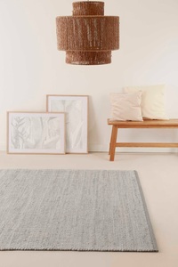 Green Looop Wollteppich »Toulouse«, rechteckig, 10 mm Höhe, Naturfaser Teppich aus Wolle und Jute, Wohnzimmer