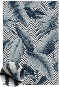 Myflair Möbel & Accessoires Teppich »Tiki, LAGERRÄUMUNG!«, rechteckig, 8 mm Höhe, Blätter Motiv, Hoch-Tief Effekt, Outdoor geeignet, Balkon, Terrasse
