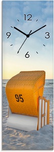 Artland, Artland Wanduhr »Ostsee7 - Strandkorb«, Artland Wanduhr »Ostsee7 - Strandkorb«, wahlweise mit Quarz- oder Funkuhrwerk, lautlos ohne Tickgeräusche