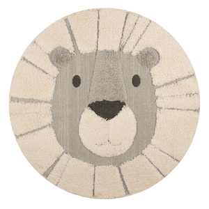 Zala Living, Kinderteppich, »Lion Lucky«, Zala Living, rund, Höhe 2,2 mm, maschinell gewebt, HANSE Home Kinderteppich »Lion Lucky«, rund, 22 mm Höhe, Kinderteppich, Spielteppich, Kinderzimmer, 3D Effekt, Tiermotiv