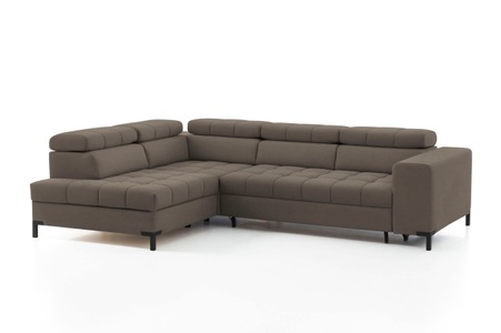 exxpo - sofa fashion, exxpo - sofa fashion Ecksofa, Steppung im Sitzbereich, Wahlweise mit Bettfunktion und Bettkasten, inklusive 5 verstellbaren Kopfstützen, exxpo - sofa fashion Ecksofa »Bocco, hochwertige Verarbeitung, toller Sitzkomfort, bequem, L-Form«, wahlweise mit Bettfunktion u. Bettkasten, inkl. Kopfteilverstellung
