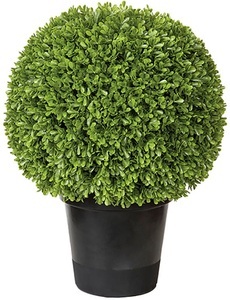 Fink, Fink Kunstpflanze »Buchsbaum Kugel, getopft«, (1 St.), Dekopflanze Buxus, aus Kunststoff, im Topf, Ø 18cm, 30cm oder 40 cm, In- und Outdoor geeignet, 