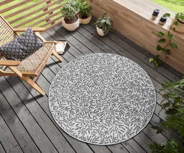 Hanse Home, HANSE Home Teppich »Twig«, rund, In und Outdoor, Flachgewebe, wetterfest, pflegeleicht, robust, HANSE Home Teppich »Twig«, rund, 3 mm Höhe, In und Outdoor, Flachgewebe, wetterfest, pflegeleicht, robust