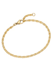 FIRETTI, Firetti Edelstahlarmband »S-Panzerkettengliederung, 3, 45 mm breit«, Firetti Edelstahlarmband »Schmuck Geschenk S-Panzerkette, 3,45 mm breit«, Made in Germany