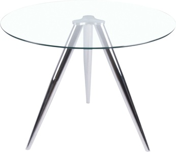 mutoni casual, Esstisch Glas Chrom rund 100x100cm, Esstisch Glas Chrom rund 100x100cm