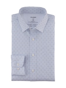 OLYMP Businesshemd »24/7 - Luxor modern fit - Jersey« mit Blüten-Minimal-Dessin