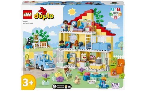 LEGO, 10994 DUPLO 3-in-1-Familienhaus, Konstruktionsspielzeug, LEGO® Spielbausteine »DUPLO 3-in-1-Familienhaus 10«, (218 St.)