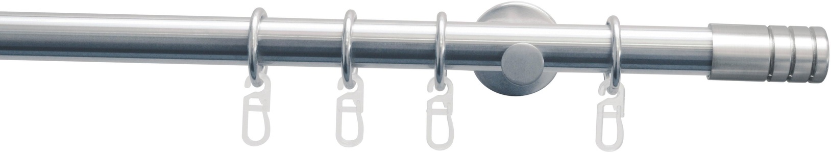 Gardinia, Gardinenstange, »Gardinenstangen Set Zylinder«, GARDINIA, Fixmass, GARDINIA Gardinenstange »Set Metall«, 1 läufig-läufig, Fixmass, 1-Lauf
