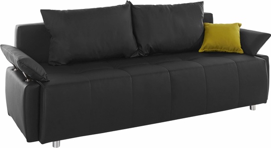 COLLECTION AB, COLLECTION AB Schlafsofa, mit Federkern, Bettfunktion und Bettkasten, inklusive 2 Rücken- und 1 Zierkissen, frei im Raum stellbar, COLLECTION AB Schlafsofa »Funtastic«, mit Federkern, Bettfunktion, inklusive 2 Rücken- und 1 Zierkissen