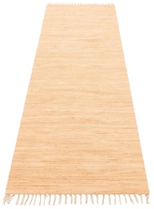 LÜTTENHÜTT, Läufer, »Paul«, Lüttenhütt, rechteckig, Höhe 5 mm, handgewebt, my home Teppich »Paul«, rechteckig, 5 mm Höhe, Wendeteppich, Uni, handgewebt, mit Fransen, reine Baumwolle, Läufer
