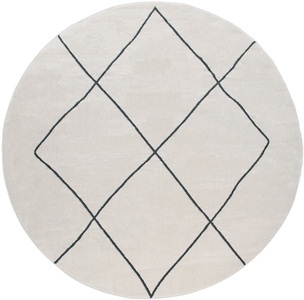 Paco Home Teppich »Haral 787«, rund, 9 mm Höhe, Kurzflor, Scandi Design, Rauten Motiv, Wohnzimmer