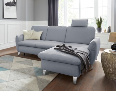 SIT&MORE, sit&more Ecksofa, sit&more Ecksofa »Daytona L-Form« mit Federkern, einer Kopfstütze und wahlweise mit Bettfunktion