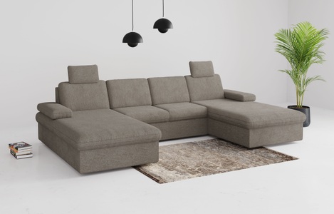 sit&more Wohnlandschaft »Moreno«, mit Armteilverstellung,wahlweise mit Bettfunktion
