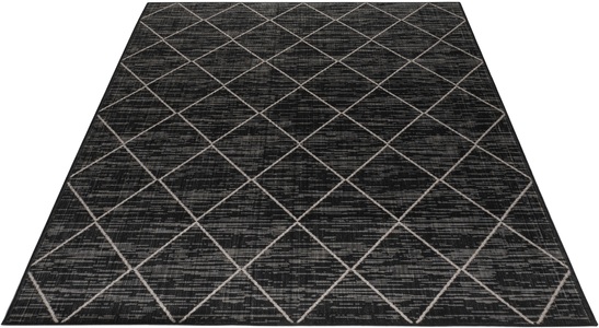 HOME AFFAIRE, Home affaire Teppich »Dubai«, rechteckig, 3 mm Höhe, Flachgewebe, Rauten Design, Wohnzimmer, 