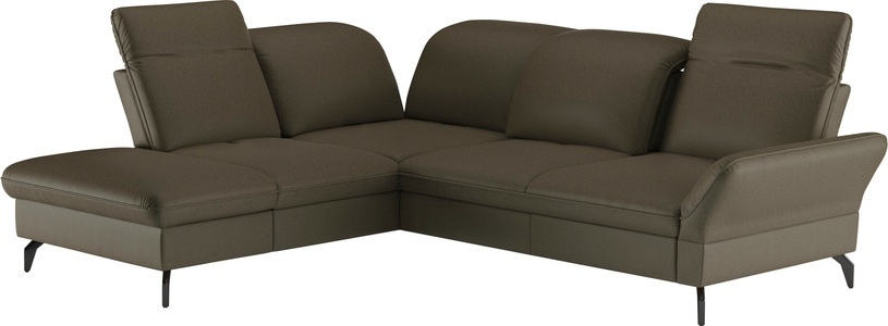 SIT&MORE, sit&more Ecksofa »Leandro L-Form«, Wahlweise mit Bett-, Kopfteil - und Armlehnfunktion, sowie Stauraum