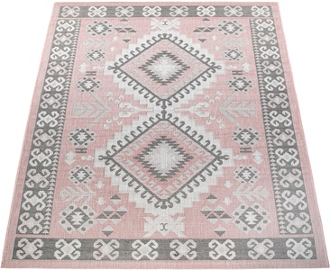PACO HOME, Paco Home Teppich »Kuba 131«, rechteckig, 4 mm Höhe, Flachgewebe, moderne Orient-Optik, Pastell-Farben, In- und Outdoor geeignet, Wohnzimmer, Paco Home Teppich »Kuba 131«, rechteckig, 4 mm Höhe, Flachgewebe, moderne Orient-Optik, Pastell-Farben, Outdoor geeignet