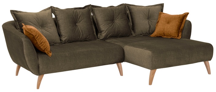 Home affaire Ecksofa »Tiber«, Zierkissen inklusive