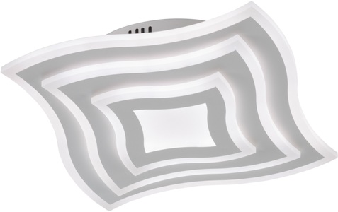 FISCHER & HONSEL, LED-Deckenleuchte Gorden mit Fernbedienung, Rahmen, Fischer & Honsel LED-DECKENLEUCHTE 43/43/6 cm , 20486 Gordon , Weiss , Metall, Kunststoff , 43x6 cm , Farbtemperaturwechsler , 003151075301