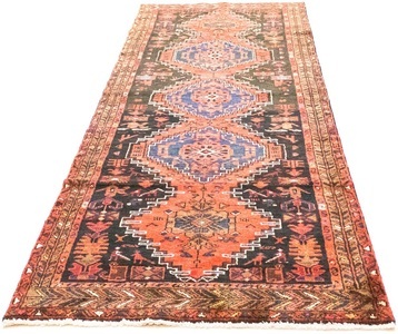 MorgenLand, morgenland Wollteppich »Hamadan Teppich handgeknüpft blau«, rechteckig, 8 mm Höhe, handgeknüpft, 