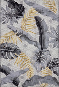 Hanse Home, HANSE Home Outdoorteppich »Gold Leaves«, rechteckig, 3 mm Höhe, strapazierfähig, robust, pflegeleicht, fussbodenheizungsgeeignet, HANSE Home Outdoorteppich »Gold Leaves«, rechteckig, 3 mm Höhe, In-& Outdoor, Teppich, Wetterfest, Balkon, Garten, Wohnzimmer, Floral