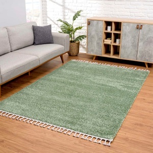 Carpet City, Carpet City Hochflor-Teppich »Pulpy 100«, rechteckig, 30 mm Höhe, mit Fransen, Wohnzimmer, Carpet City Hochflor-Teppich »Pulpy 100«, rechteckig, 30 mm Höhe, Läufer, weich, mit Fransen, uni, viele Grössen, Wohnzimmer, Schafzimmer