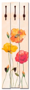 Artland, Artland Garderobenpaneel »Bunte Mohnblumen«, Artland Garderobenleiste »Bunte Mohnblumen«, teilmontiert