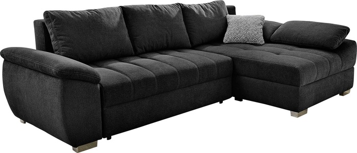Jockenhöfer Gruppe, Jockenhöfer Gruppe Ecksofa, mit Bettfunktion und Bettkasten, Ottomane links oder rechts montierbar, inklusive loser Rücken- und Zierkissen, Jockenhöfer Gruppe Ecksofa »Alster L-Form«, mit Bettfunktion und Bettkasten, Ottomane links oder rechts montierbar