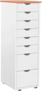 my home Kommode »Gava«, aus schönem massivem Kiefernholz, mit vielen Stauraummöglichkeiten, Breite 34 cm