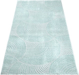 Carpet City, Carpet City Teppich, rechteckig, Kurzflor Wohnzimmer, 3D-Optik, für Schlafzimmer, Flur, Carpet City Teppich »Friseé-Teppich FANCY 647«, rechteckig, 12 mm Höhe, Läufer, Kurzflor,3D-Optik,Kreisförmiges Muster, Wohnzimmer