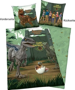 HERDING, Herding Renforcé Kinder-Wendebettwäsche Jurassic World, Jurassic World Kinderbettwäsche »Jurassic World Camp Cretaceous«, mit tollem Motiv