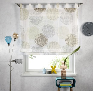 MY HOME, Raffrollo »Belem«, my home, mit Schlaufen, my home Raffrollo »Belem«, mit Schlaufen, Transparent, Voile, Polyester