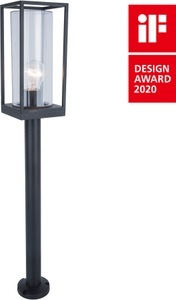 Eco-Light, Wegeleuchte Flair mit Schirm in Doppel-Optik, LUTEC Pollerleuchte »FLAIR«, Leuchtmittel E27 ohne Leuchtmittel
