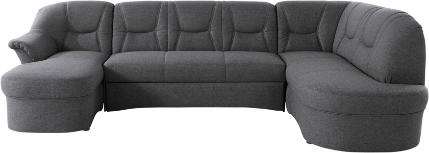 DOMO collection, DOMO collection Wohnlandschaft »Sarafina«, wahlweise mit Bettfunktion, optional mit Federkern, DOMO collection Wohnlandschaft »Sarafina, zeitlos und komfortabel, optional mit Federkern, U-Form« wahlweise mit Bettfunktion