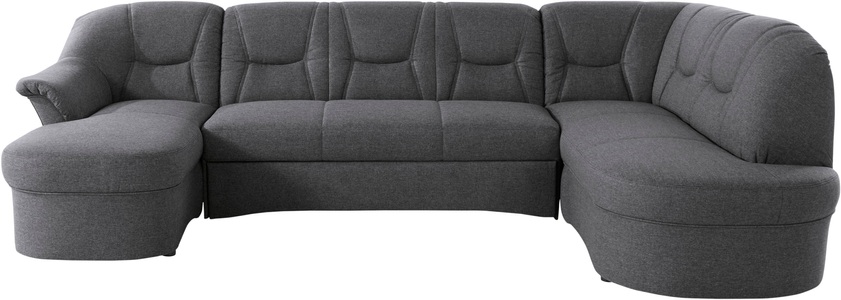 DOMO collection, DOMO collection Wohnlandschaft »Sarafina«, wahlweise mit Bettfunktion, optional mit Federkern, DOMO collection Wohnlandschaft »Sarafina, zeitlos und komfortabel, optional mit Federkern, U-Form« wahlweise mit Bettfunktion