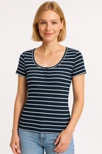 Vero Moda T-Shirt »VMSEA SS HENLEY TOP JRS«