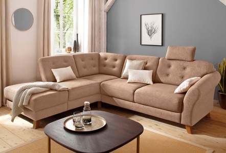 HOME AFFAIRE, Home affaire Ecksofa »Trondheim«, mit Federkern, Home affaire Ecksofa »Trondheim L-Form«, mit Federkern