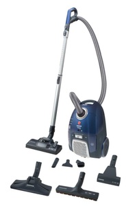 Hoover, Hoover Telios TX50pet Schlittenstaubsauger, Hoover Staubsauger, ultra leise, blau/marineblau