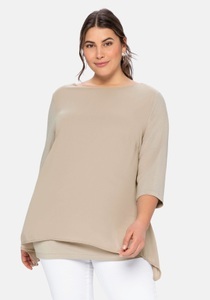 Sheego Blusenshirt, in leichter A-Linie mit Zipfelsaum