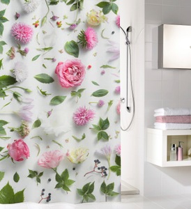 Kleine Wolke, Duschvorhang Rosalie multicolor 180x180 cm, Kleine Wolke Duschvorhang »Rosalie«