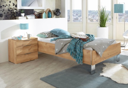 Wimex, home24 Bettgestell Level, Wimex Bett »Level by fresh to go Gästebett«, ohne Kopfteil, ideal unter Dachschrägen oder Fenster, Metallfüsse