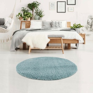 Carpet City, Carpet City Hochflor-Teppich »Pulpy 100«, rund, 30 mm Höhe, Wohnzimmer, Carpet City Hochflor-Teppich »Pulpy 100«, rund, 30 mm Höhe, besonders weich, mit Fransen, Uni Farben