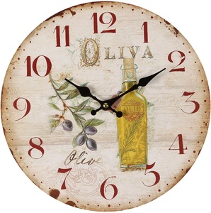 Ambiente Haus, Ambiente Haus Wanduhr »Oliva Wanduhr 28cm«, Ambiente Haus Wanduhr »Oliva Wanduhr 28cm«